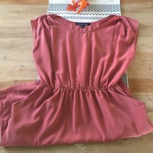 Burnt Red / Rose Dress with Pockets